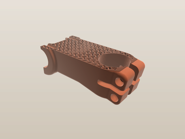 Gyroid-infilled stem